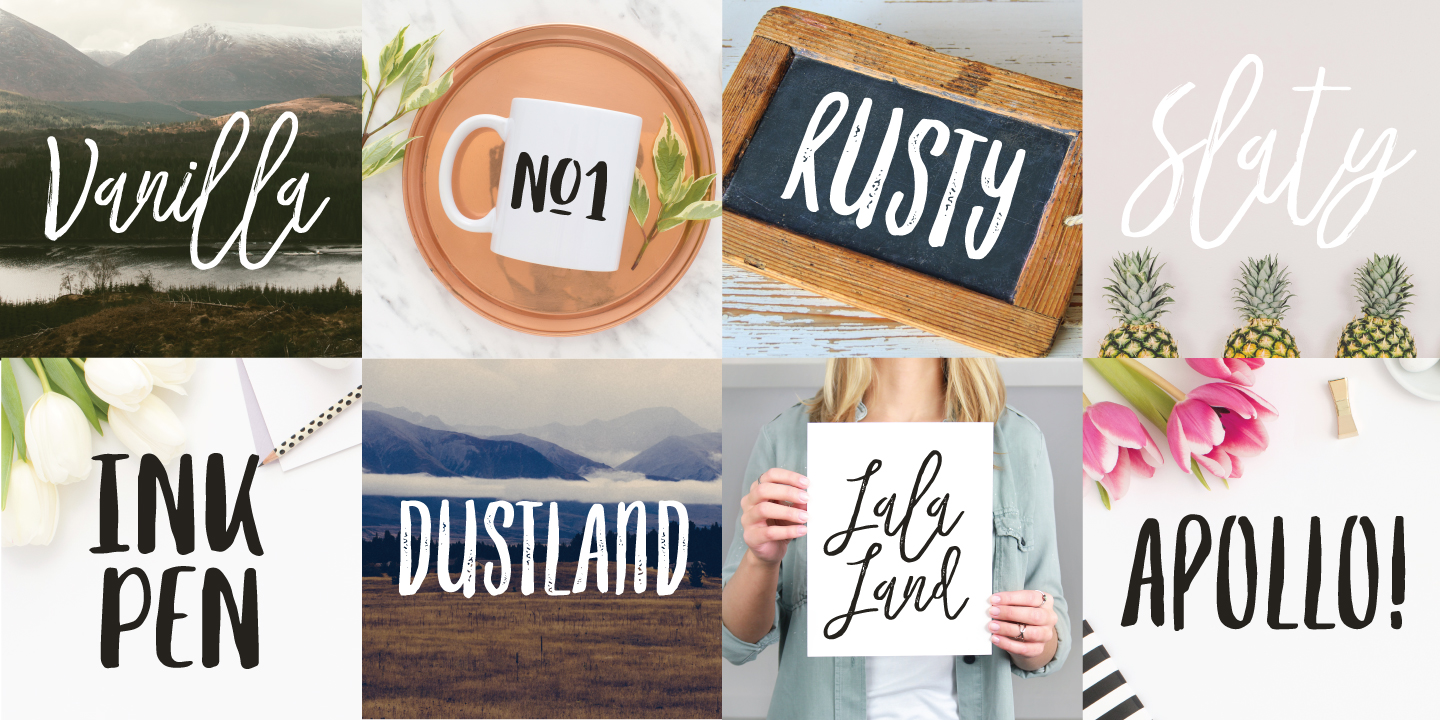 Mates Malty Brush Rust Font preview